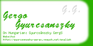 gergo gyurcsanszky business card