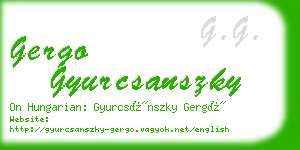 gergo gyurcsanszky business card